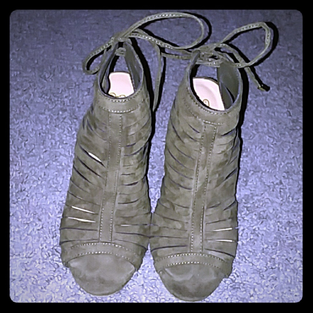Olive green heels